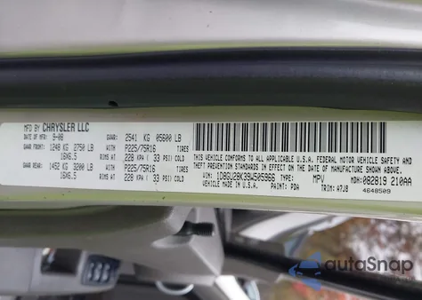 2009 Dodge Nitro Se z USA, uszkodzony, nr VIN 1D8GU28K39W505966